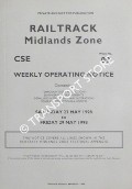 Book cover of Weekly Operating Notice containing Temporary Speed Restrictions, Engineering Arrangements, Signalling & Permanent Way Alterations, General Instructions and Notices, 23 to 29 May 1998 by Railtrack Midlands